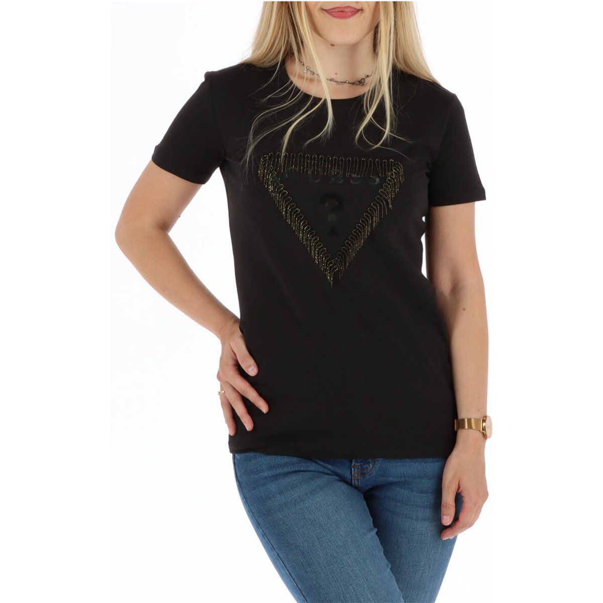Kurzärmeliges T-Shirt mit Logo-Verzierung
