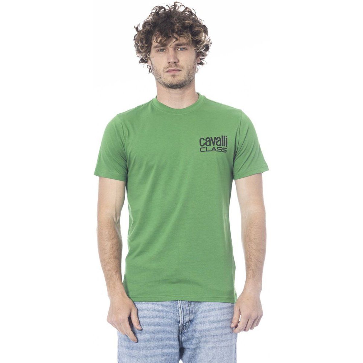 Klassisches grünes T-Shirt mit Rundhalsausschnitt
