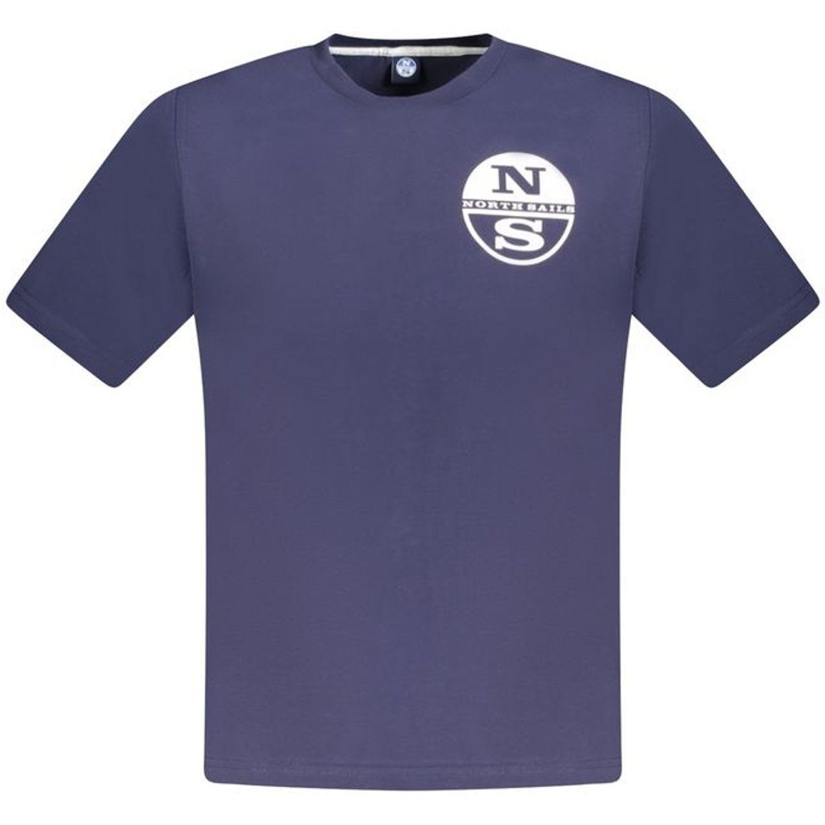 Klassisches Baumwoll-T-Shirt mit Logo-Rundhalsausschnitt