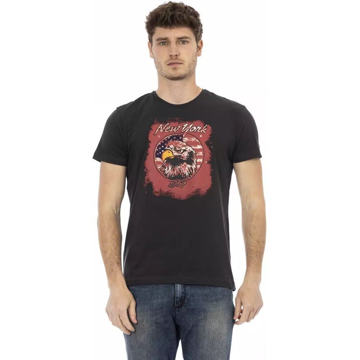 Vintage Adler Grafik Baumwoll T-Shirt