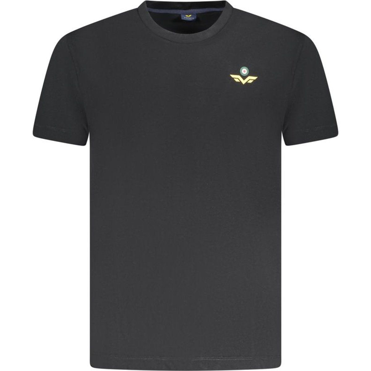 Baumwoll T-Shirt mit gesticktem Logo