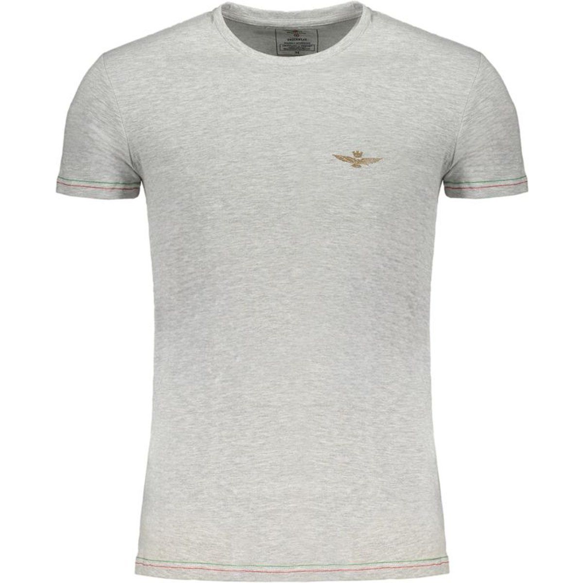 T-Shirt mit Rundhalsausschnitt aus Baumwollmischung