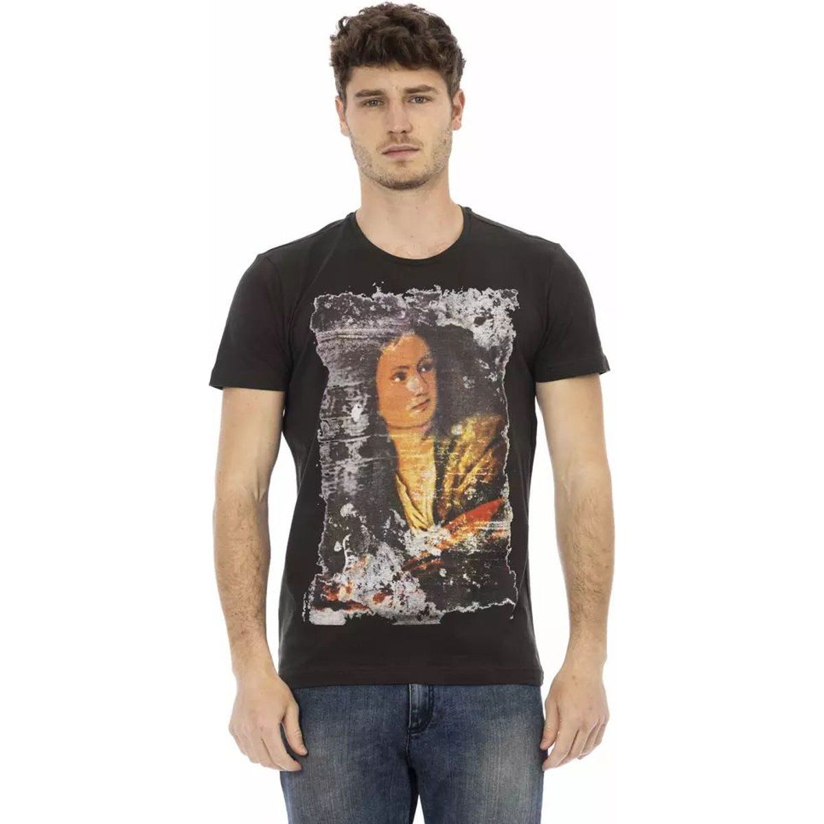Vintage Grafikdruck Kurzarm T-Shirt