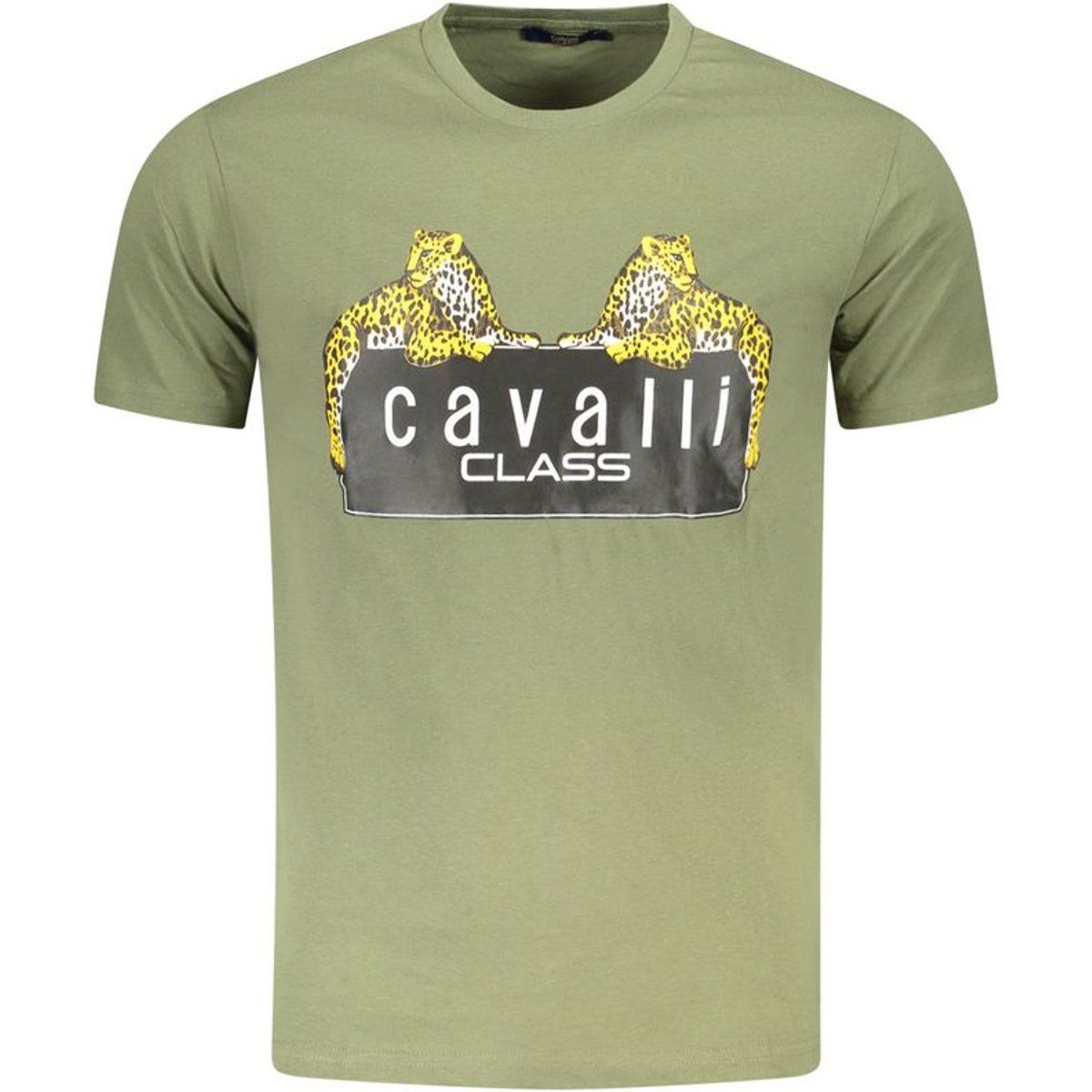 Leoparden Grafik Baumwoll-T-Shirt
