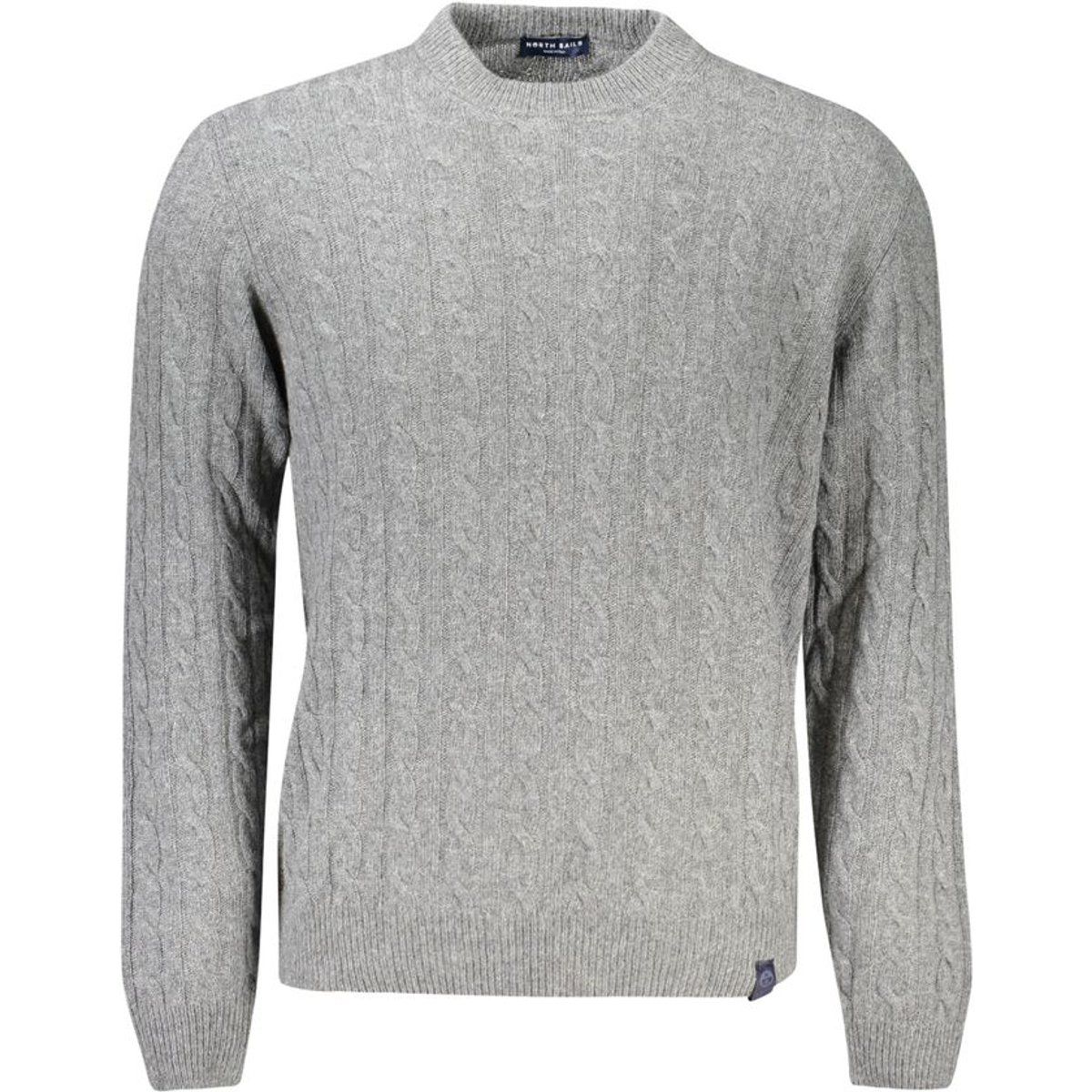 Herren grauer Zopfmuster Pullover