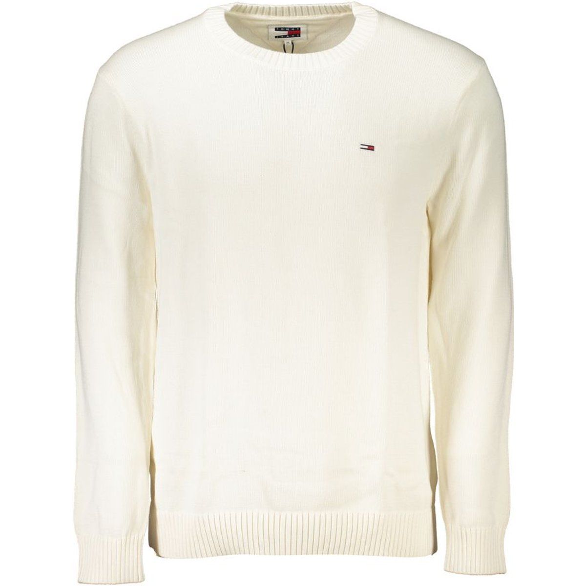 Klassischer Baumwollpullover mit Rundhalsausschnitt