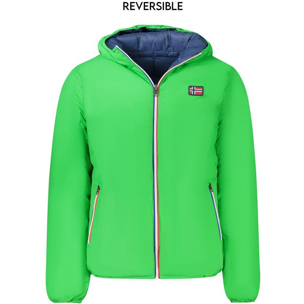 Wendbare Pufferjacke mit Kapuze
