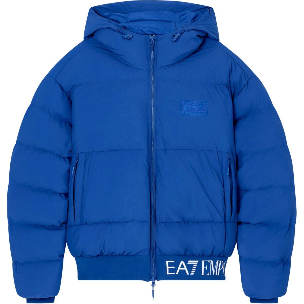 EA7 Gepolsterte Kapuzen-Pufferjacke
