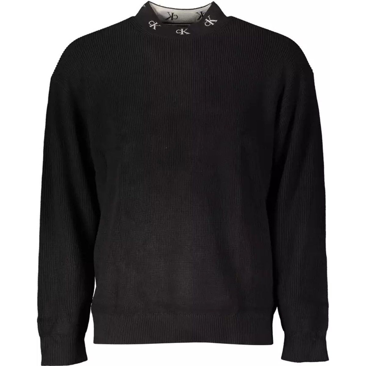 Rippstrick-Pullover mit Rundhalsausschnitt