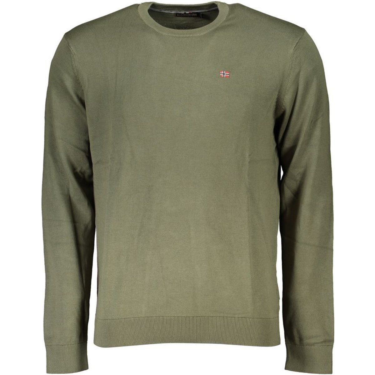 Klassischer Baumwollpullover mit Rundhalsausschnitt