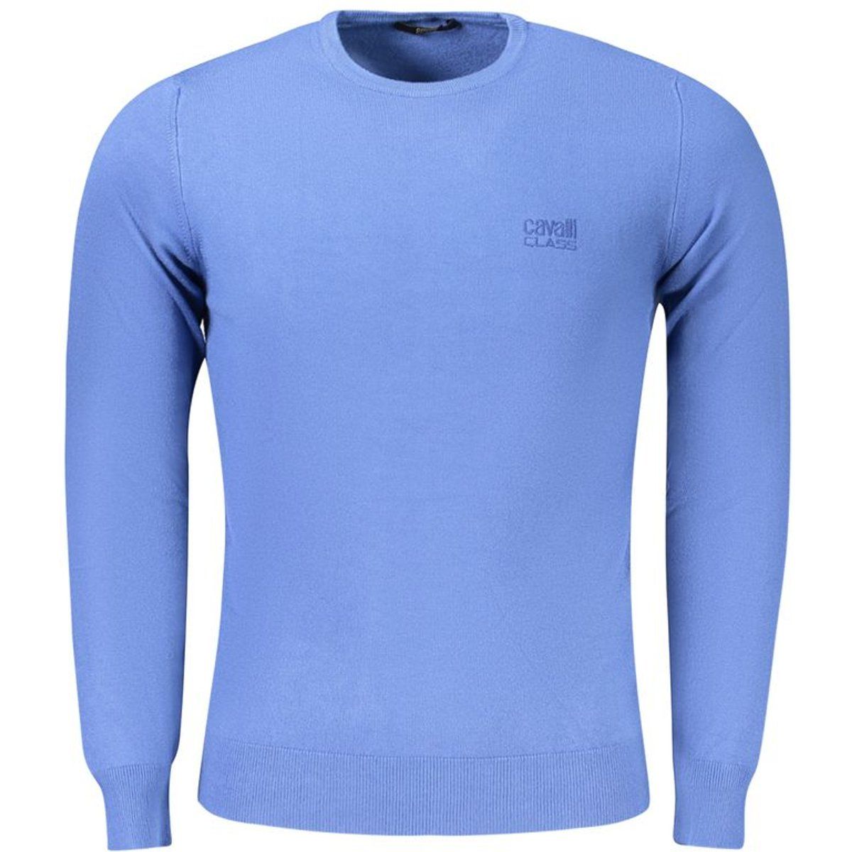 Klassischer hellblauer Rundhals-Pullover