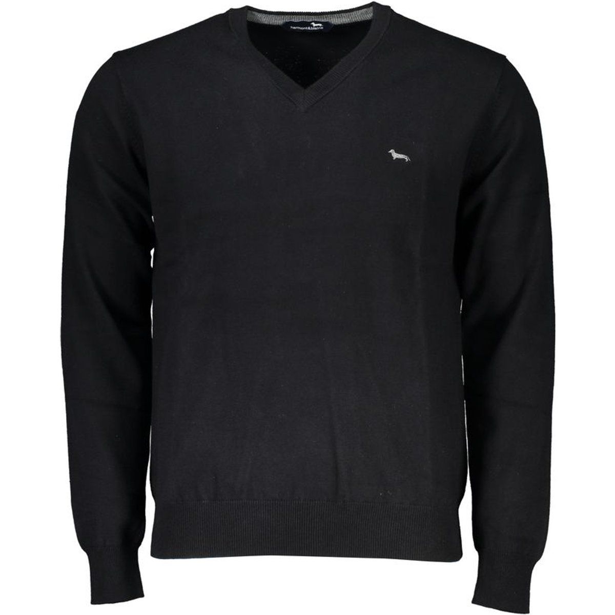 Klassischer Strickpullover mit V-Ausschnitt