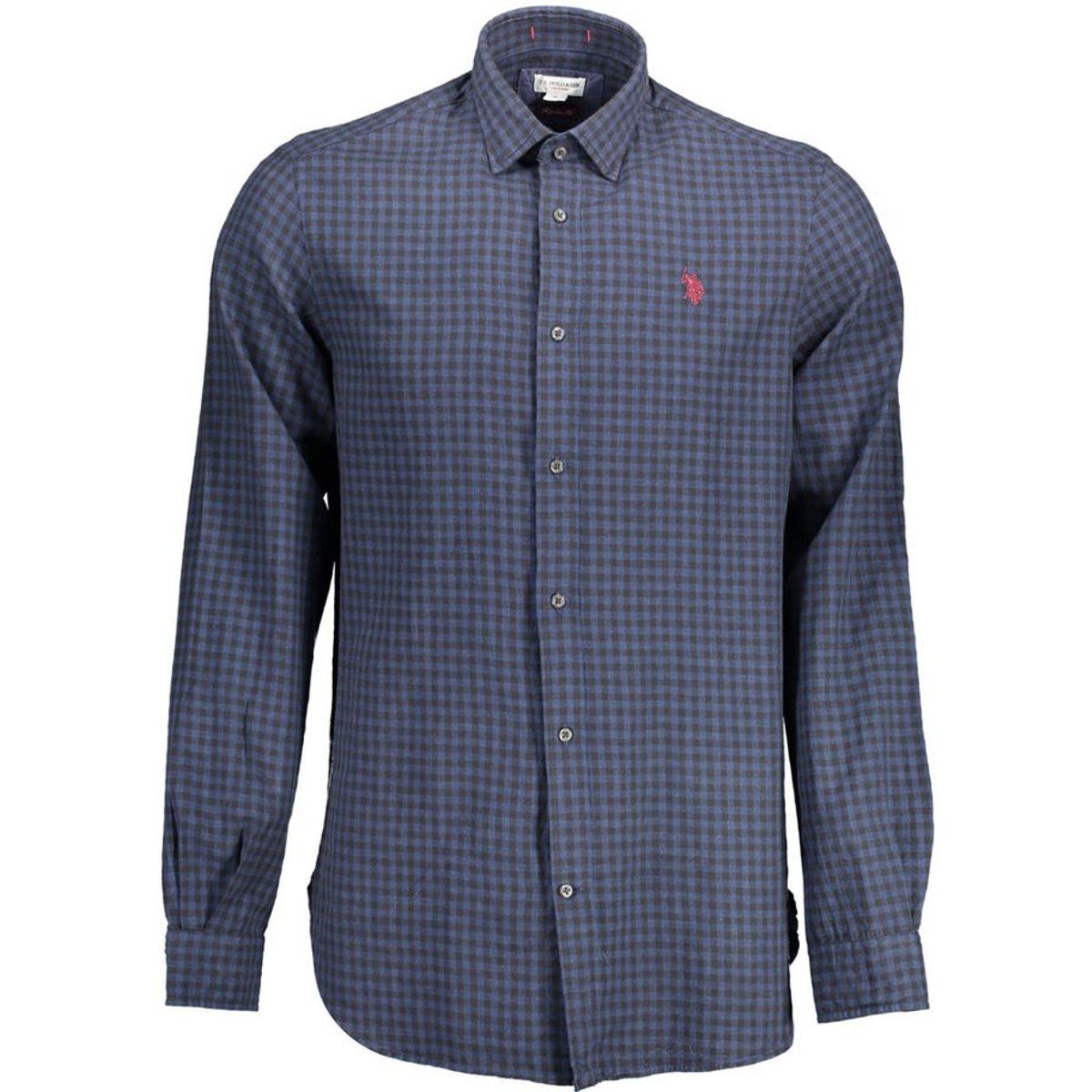 Klassisches Herren-Gingham-Langarmhemd