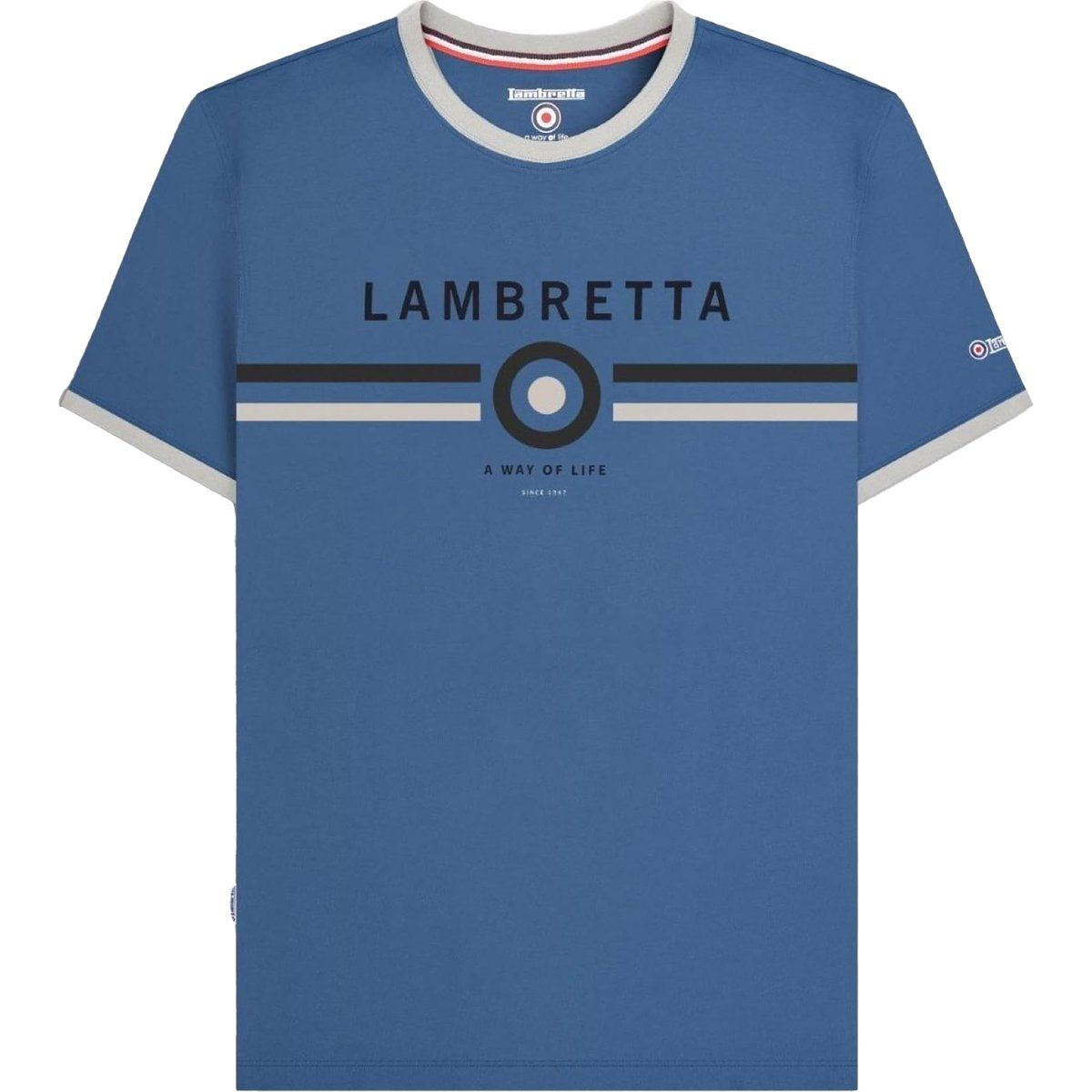 Herren-T-Shirt im Ringer-Stil mit Logo