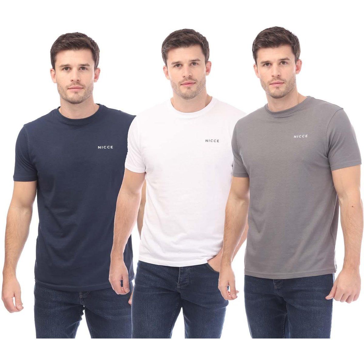 Herren Baumwoll T-Shirt Pack mit Rundhalsausschnitt
