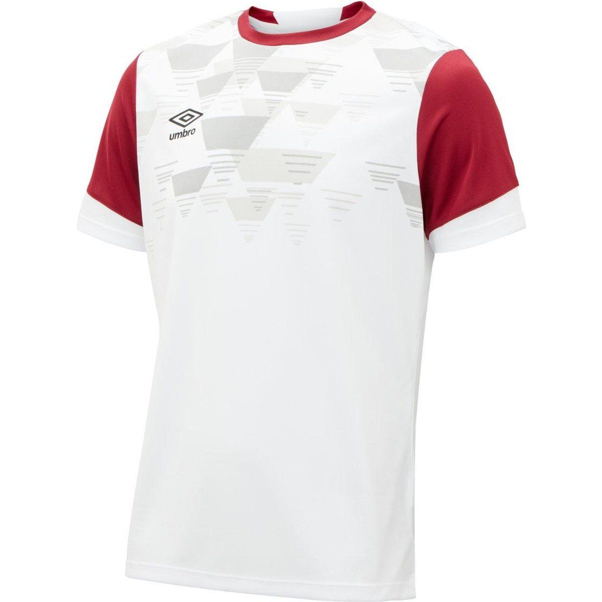 Herren Weiß und Burgunder T-Shirt