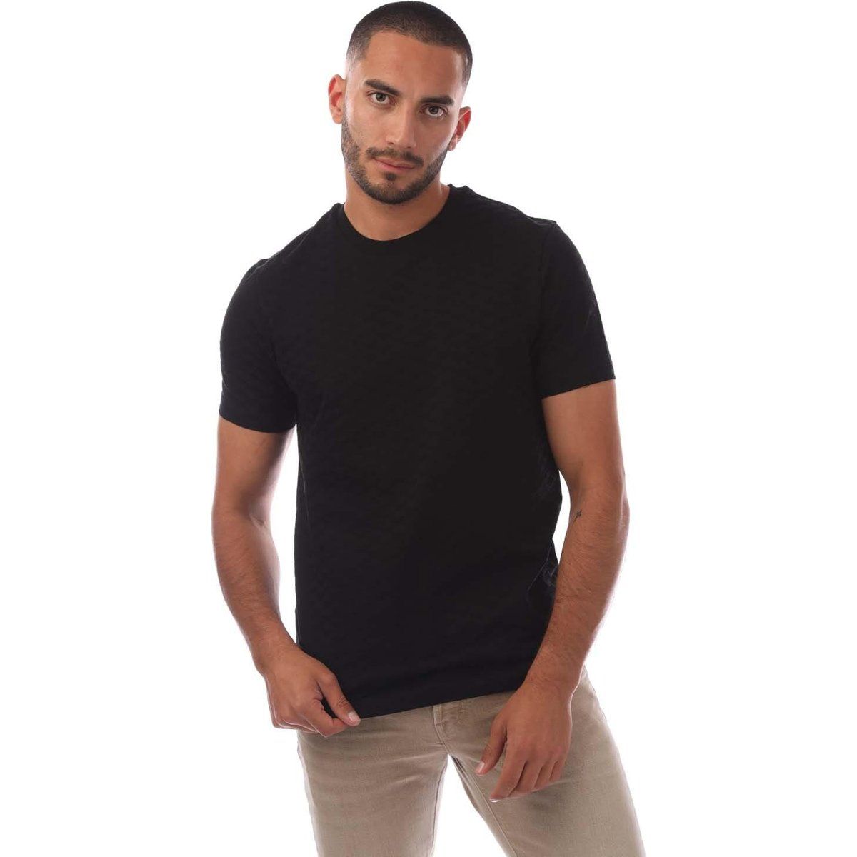 Jacquardmuster Regular Fit T-Shirt