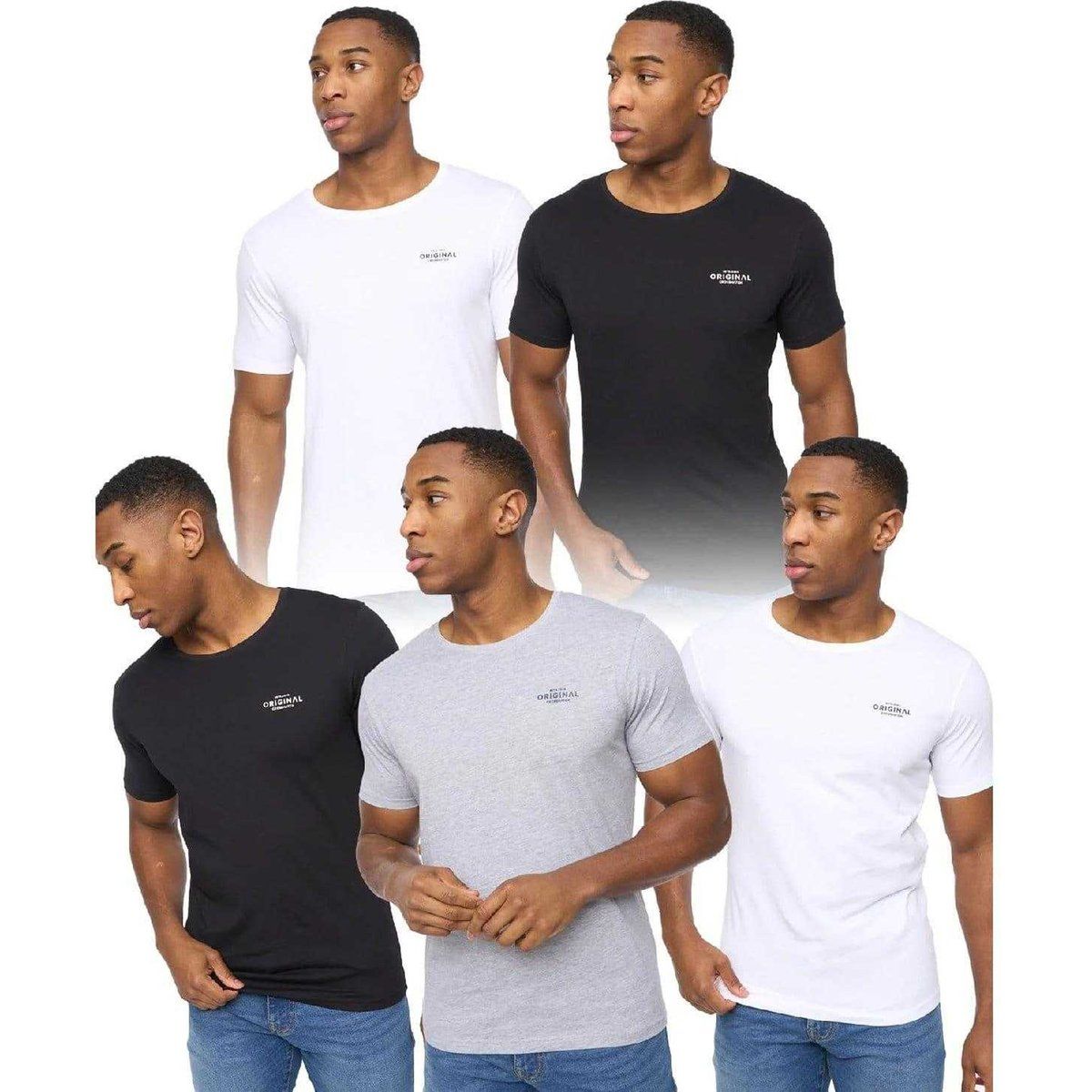 Herren Basic Baumwoll T-Shirt mit Rundhalsausschnitt