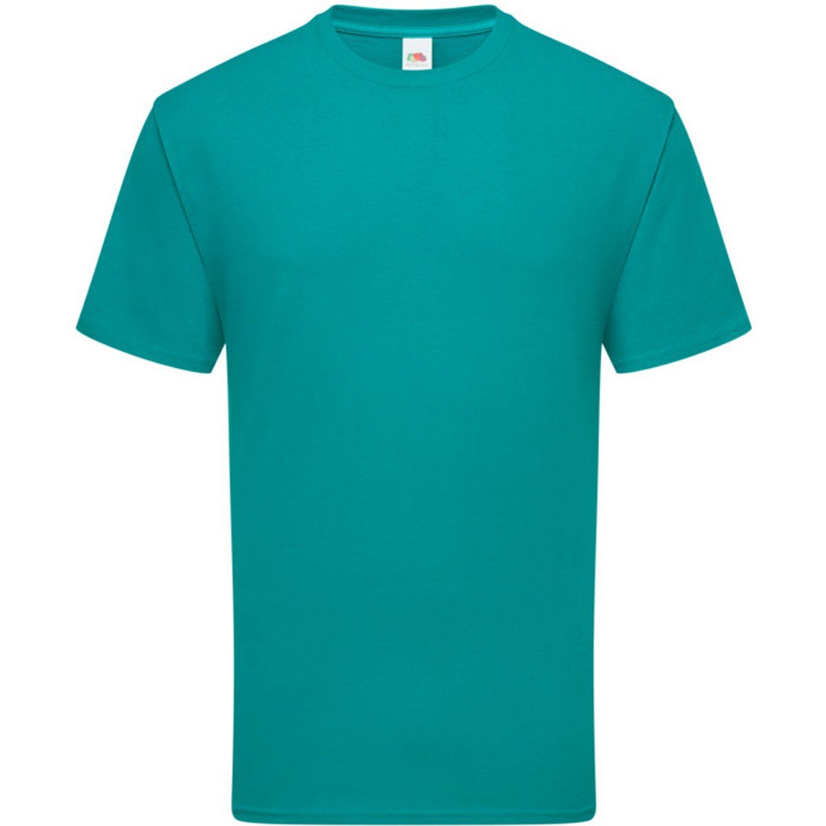 Klassisches einfarbiges T-Shirt mit Rundhalsausschnitt