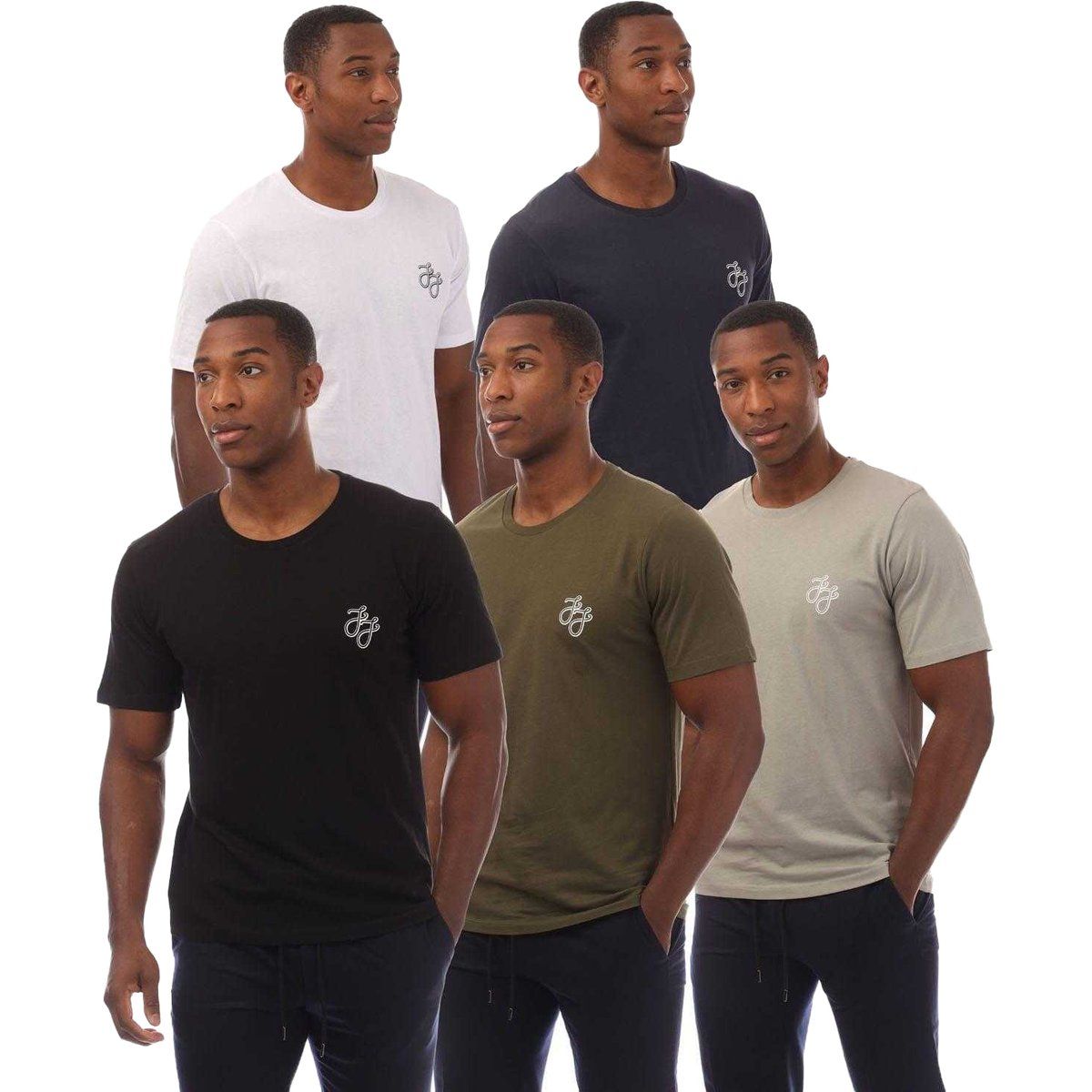 Herren Freizeit T-Shirt mit Logo, Mehrpack