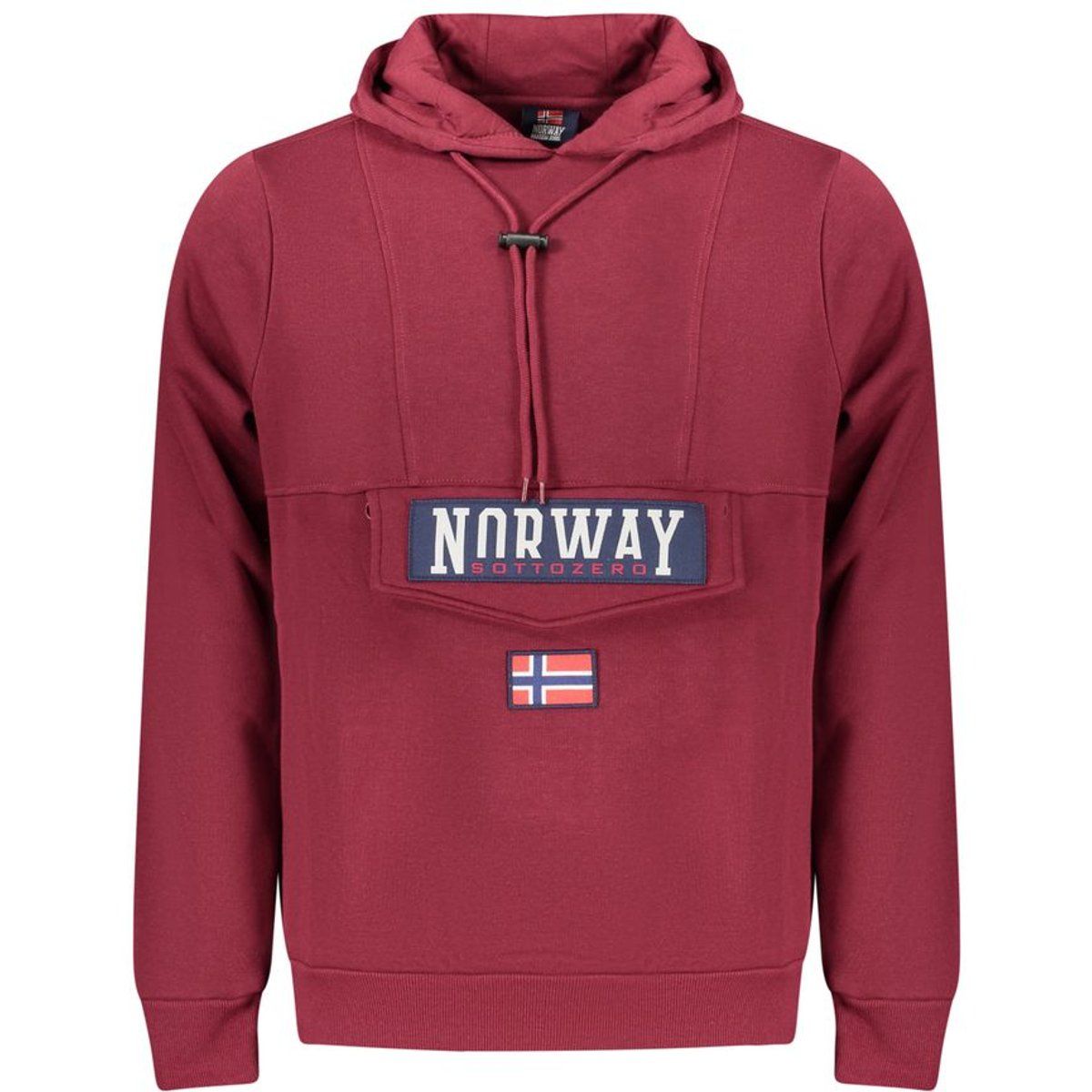 Lässiger Kapuzenpullover mit Norwegen-Detail
