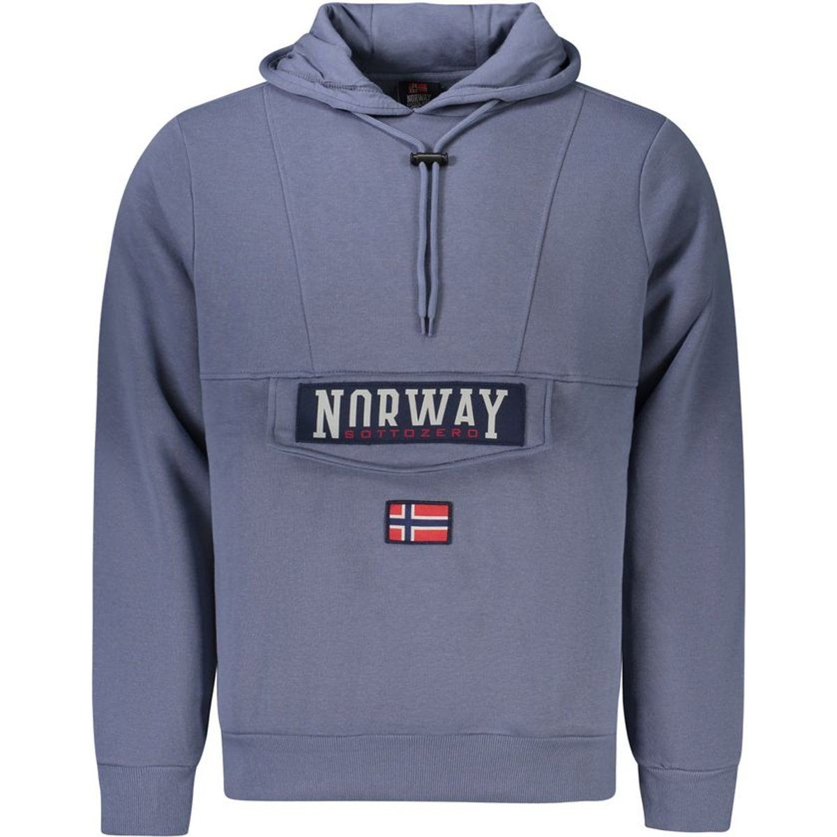 Herren-Pullover-Hoodie mit Logo-Patch