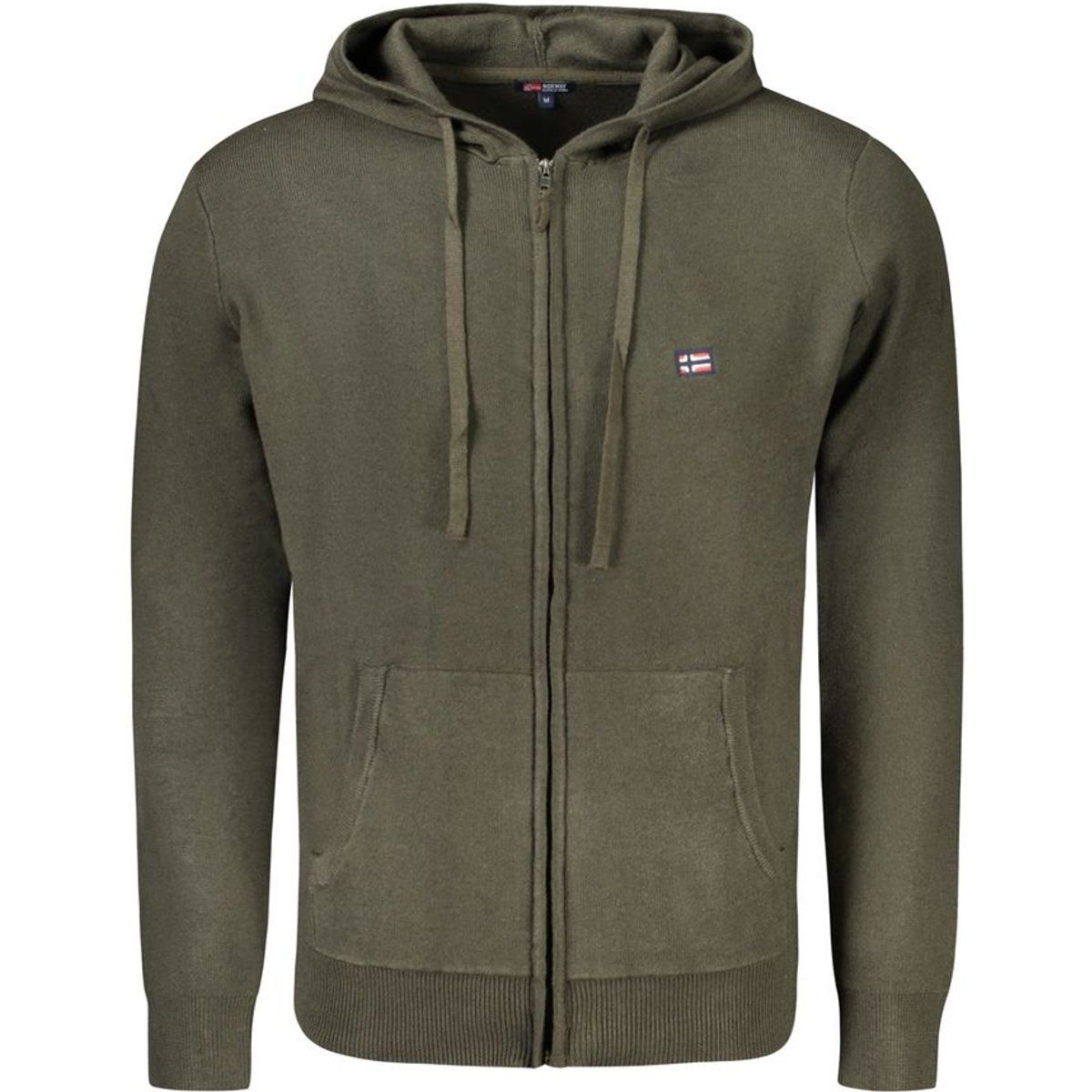 Lässiger Baumwoll-Kapuzenpullover mit Reißverschluss