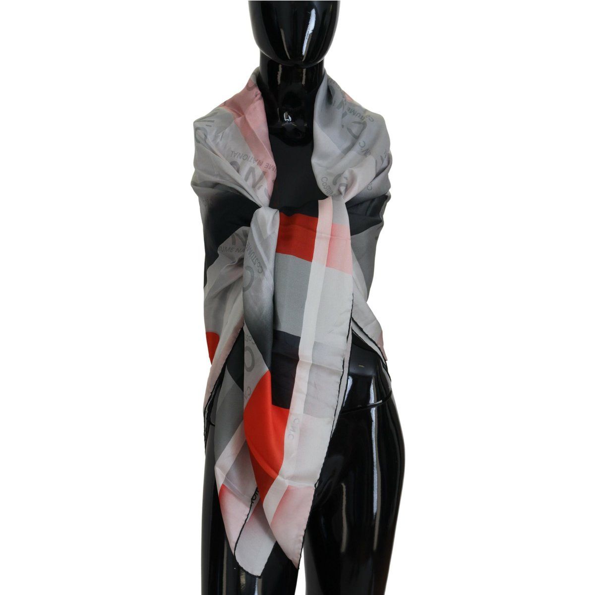 Eleganter Seidenschal mit geometrischem Muster