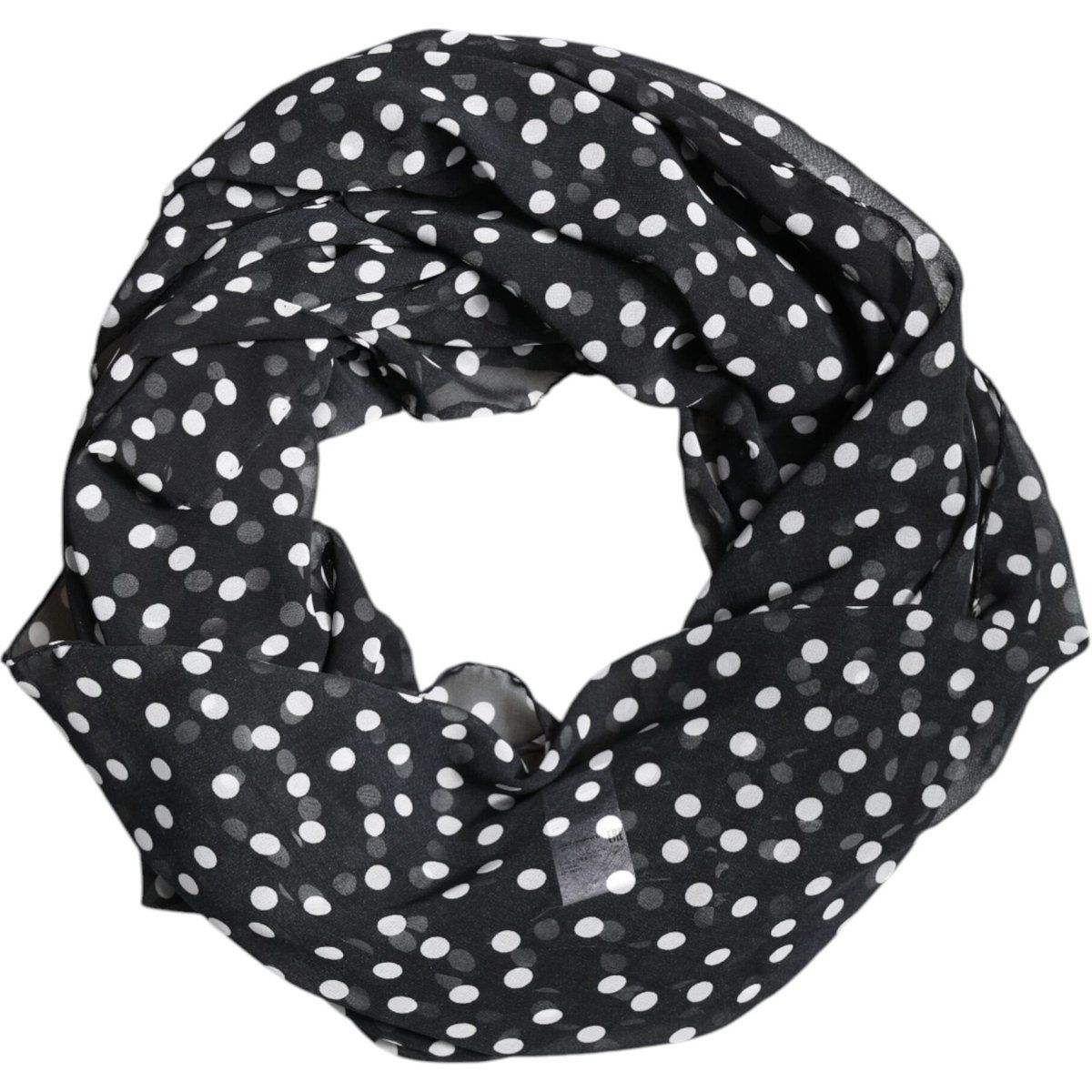 Eleganter Seidenschal mit Polka Dots