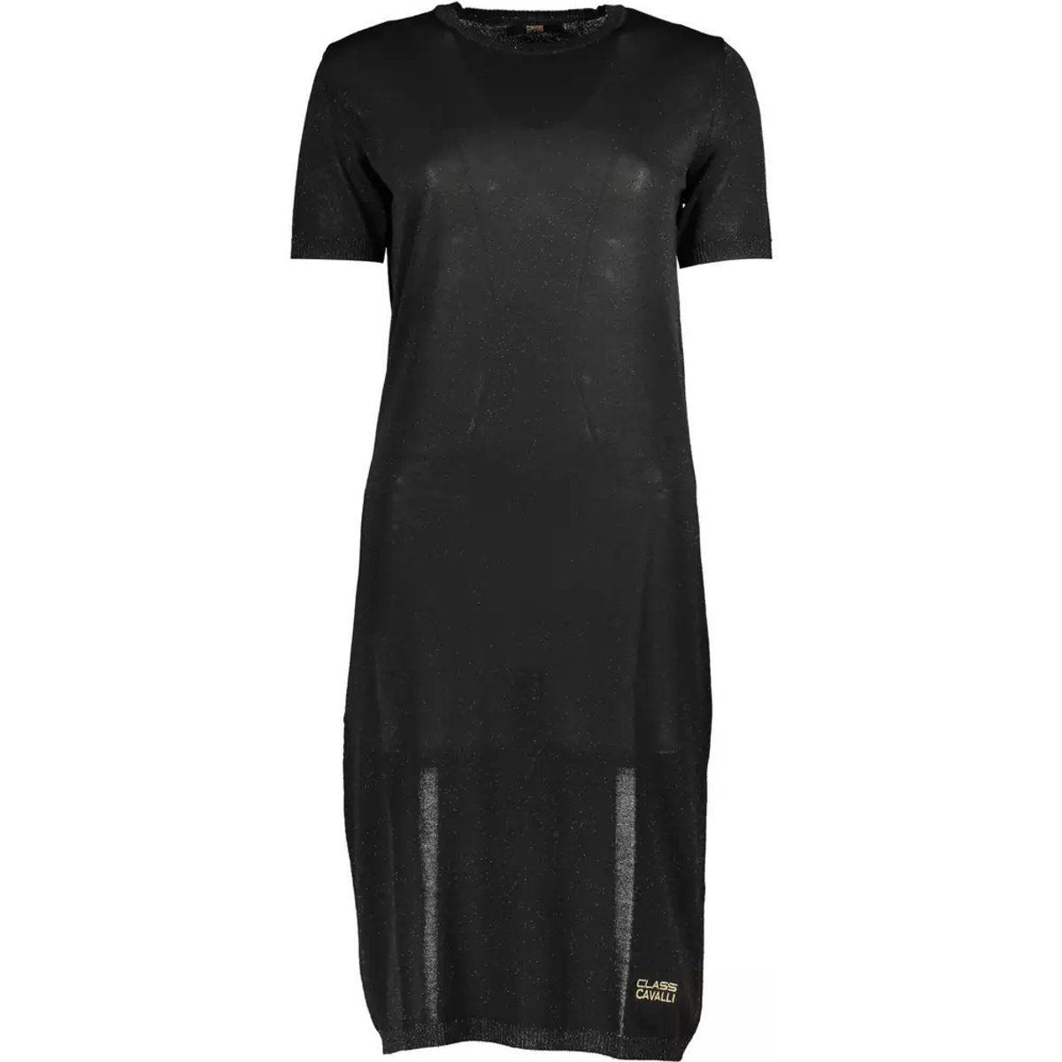 Glitzerndes Strick-Midikleid mit Ärmeln