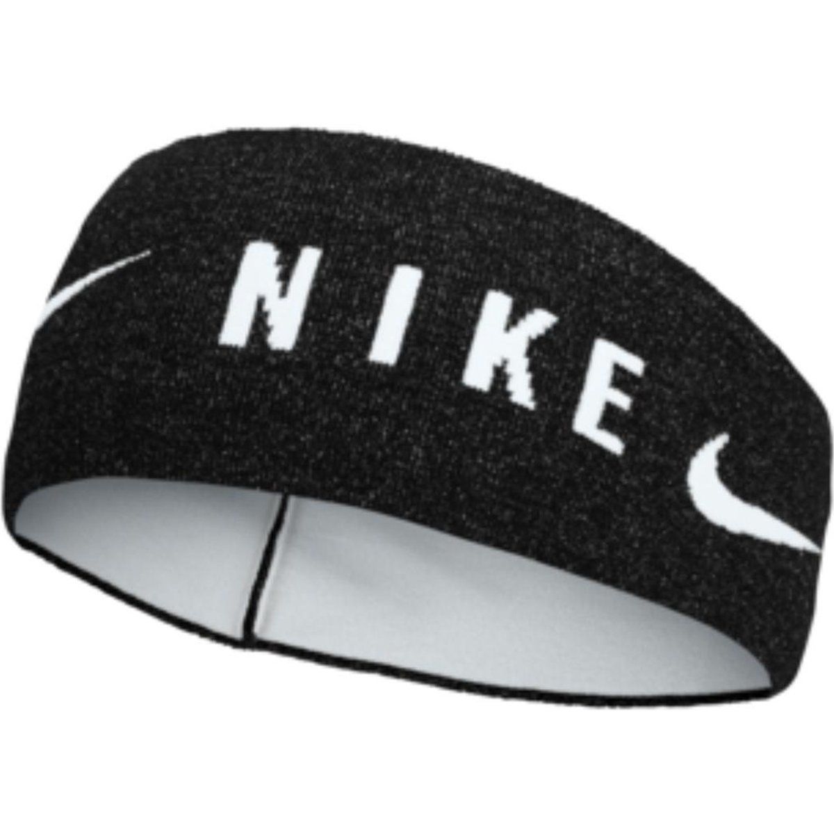 Nike Gestricktes Dri-FIT Leichtgewichts-Stirnband (Schwarz/Weiß)