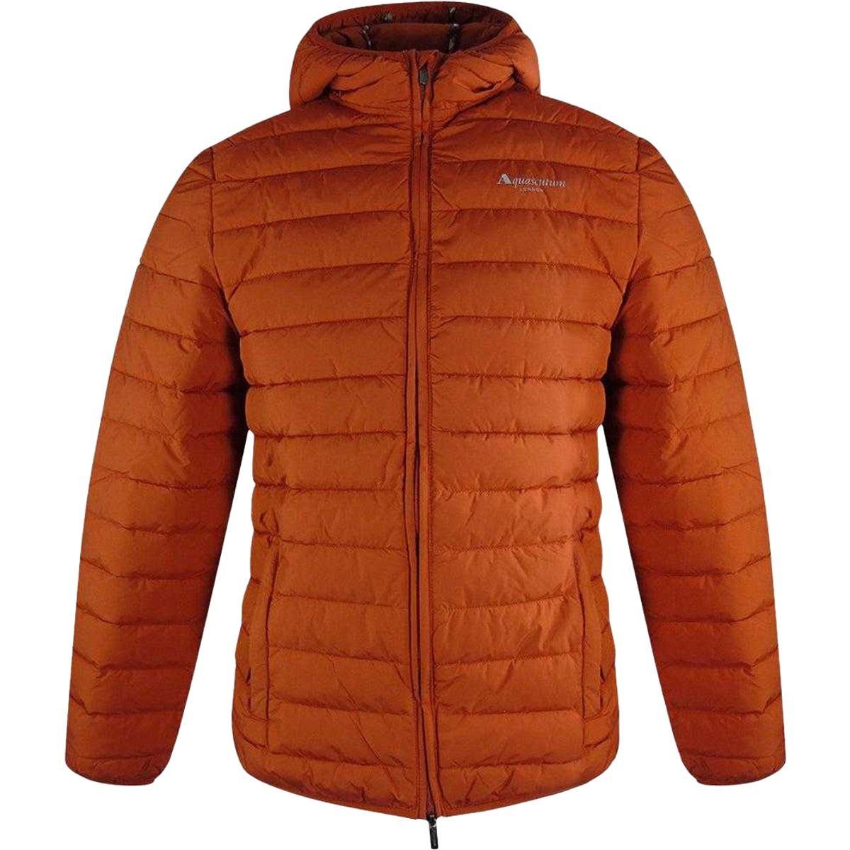 Aquascutum - Steppjacke für Herren, mit Kapuze, Aktiv (Rost Orange)