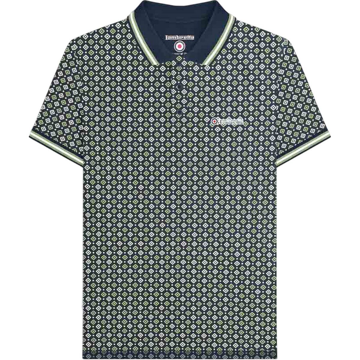 Lambretta - Poloshirt für Herren (Marine/Basilikum)