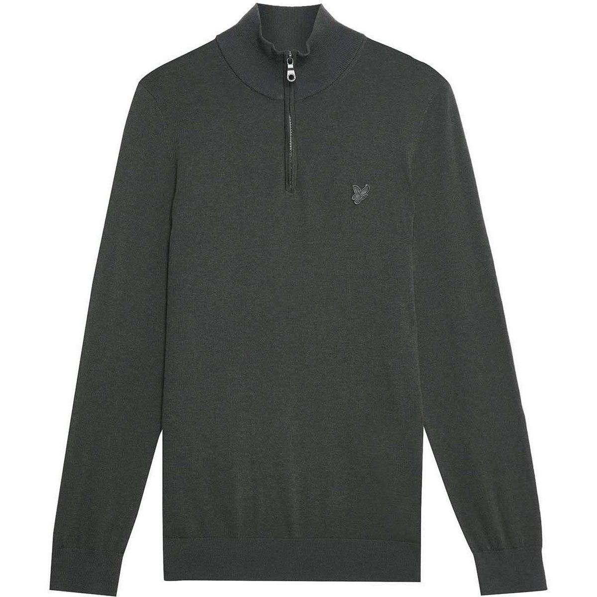 Herren Merino Wolle Pullover mit halbem Reißverschluss