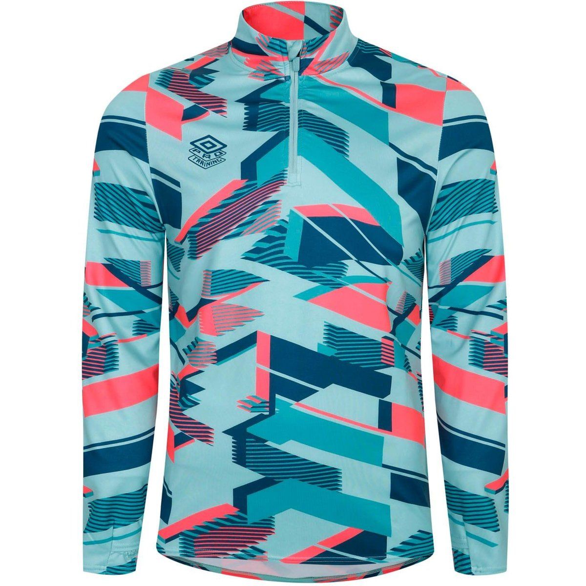 Trainings-Midlayer-Top mit geometrischem Druck
