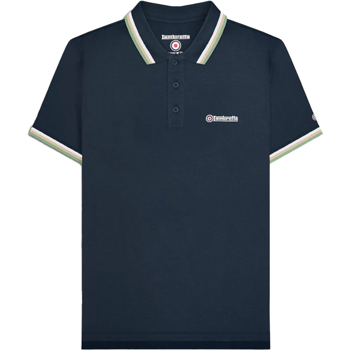 Piqué-Baumwollpoloshirt mit Streifen