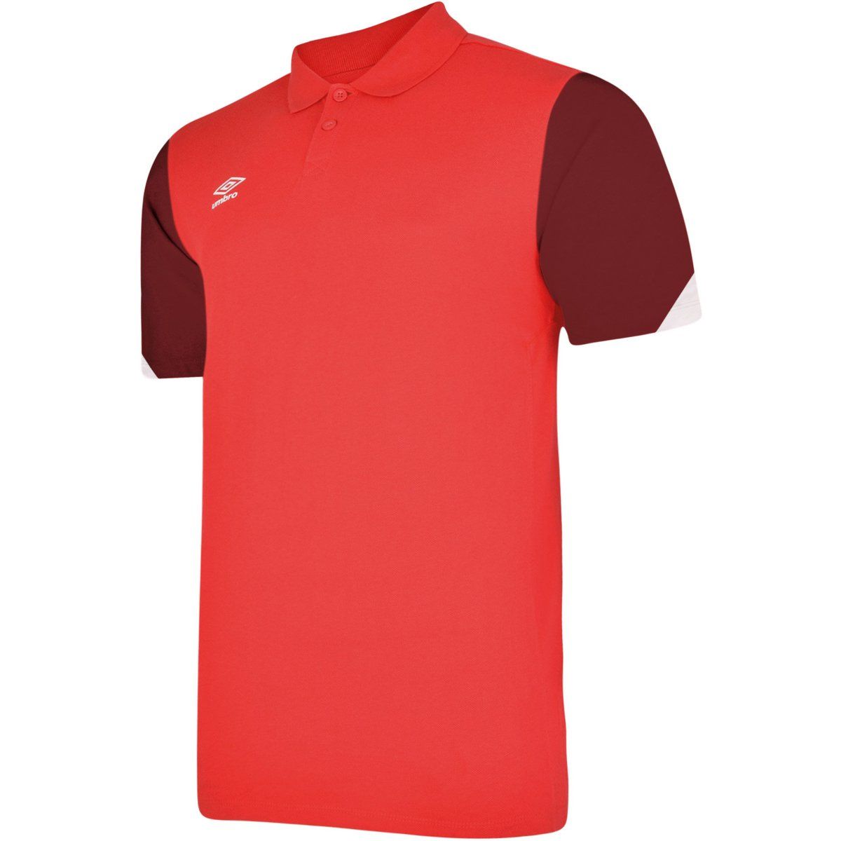 Umbro - "Total" Poloshirt für Herren - Training (Zinnoberrot/Rad Rot /Schwarz)