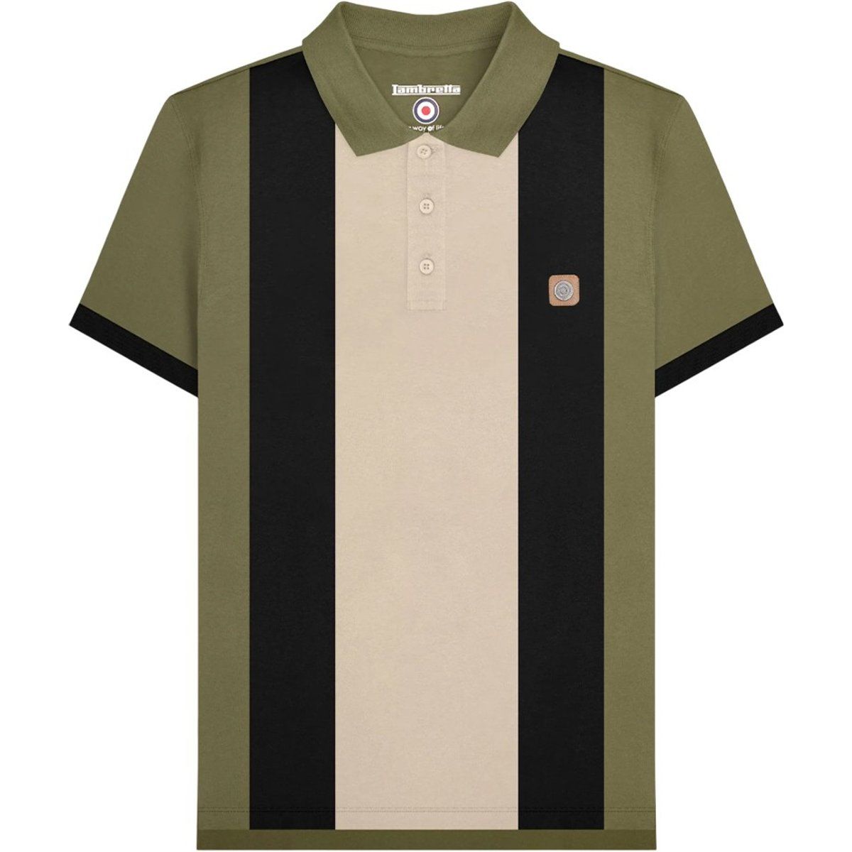 Lambretta - Poloshirt für Herren, Vintage (Khakigrün)
