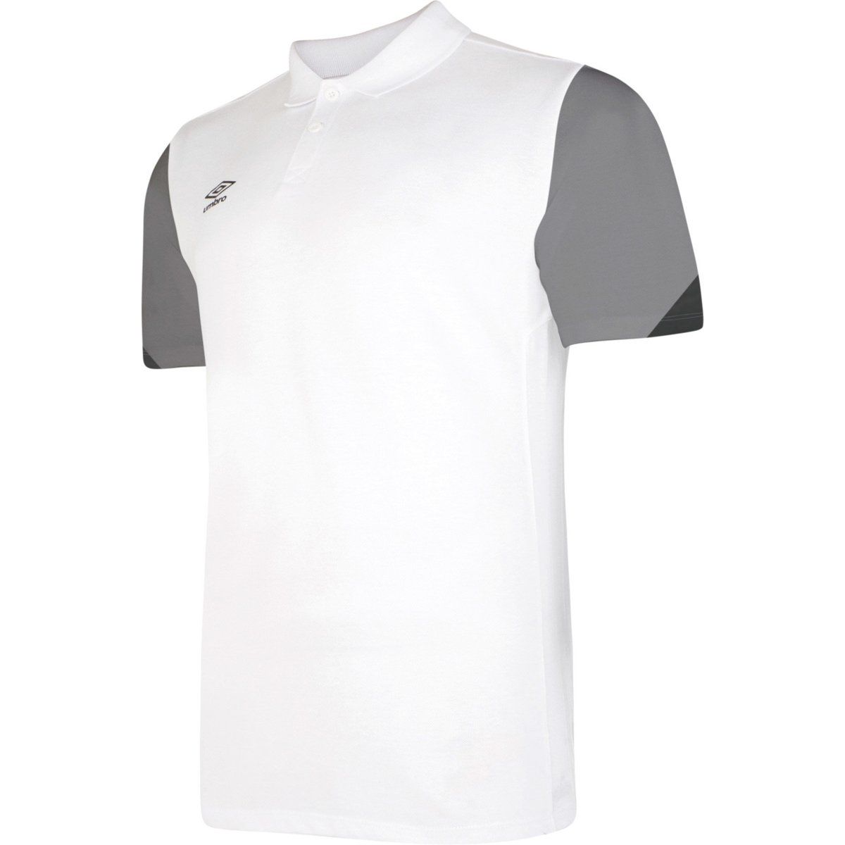 Umbro - "Total" Poloshirt für Herren - Training (Weiß/Titanium-Grau/Schwarz)