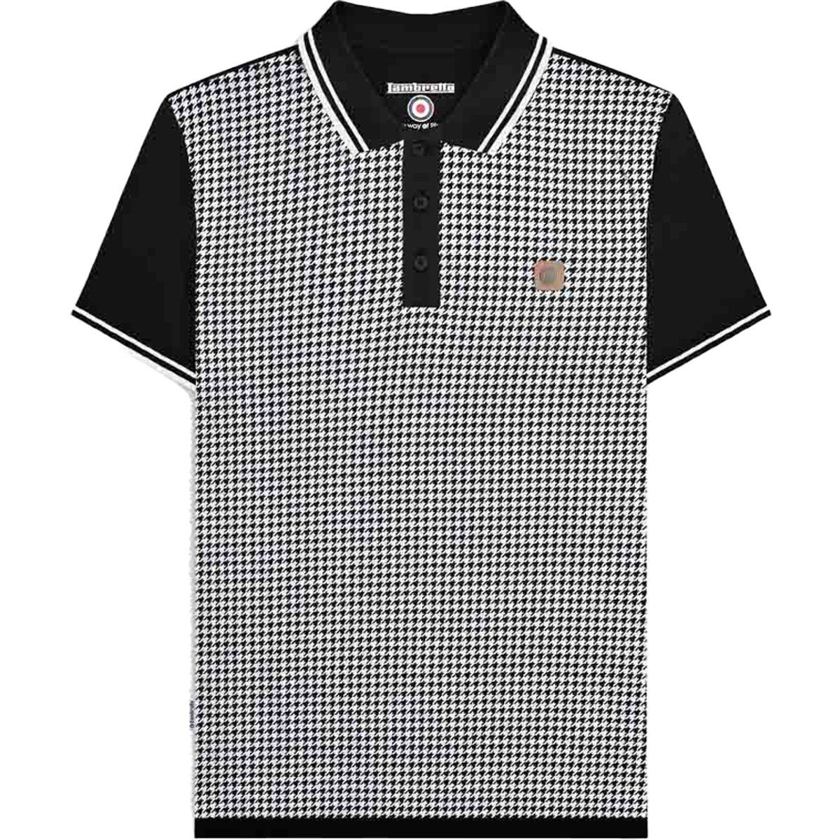 Lambretta - "SS24" Poloshirt für Herren (Schwarz/Weiß)