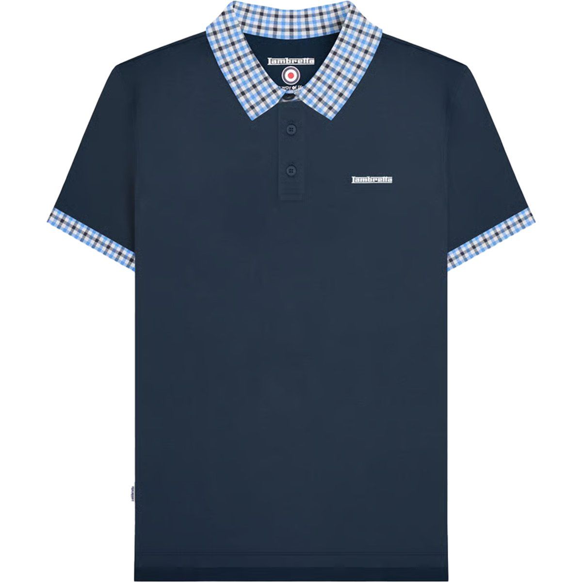 Herren Poloshirt mit Karobesatz