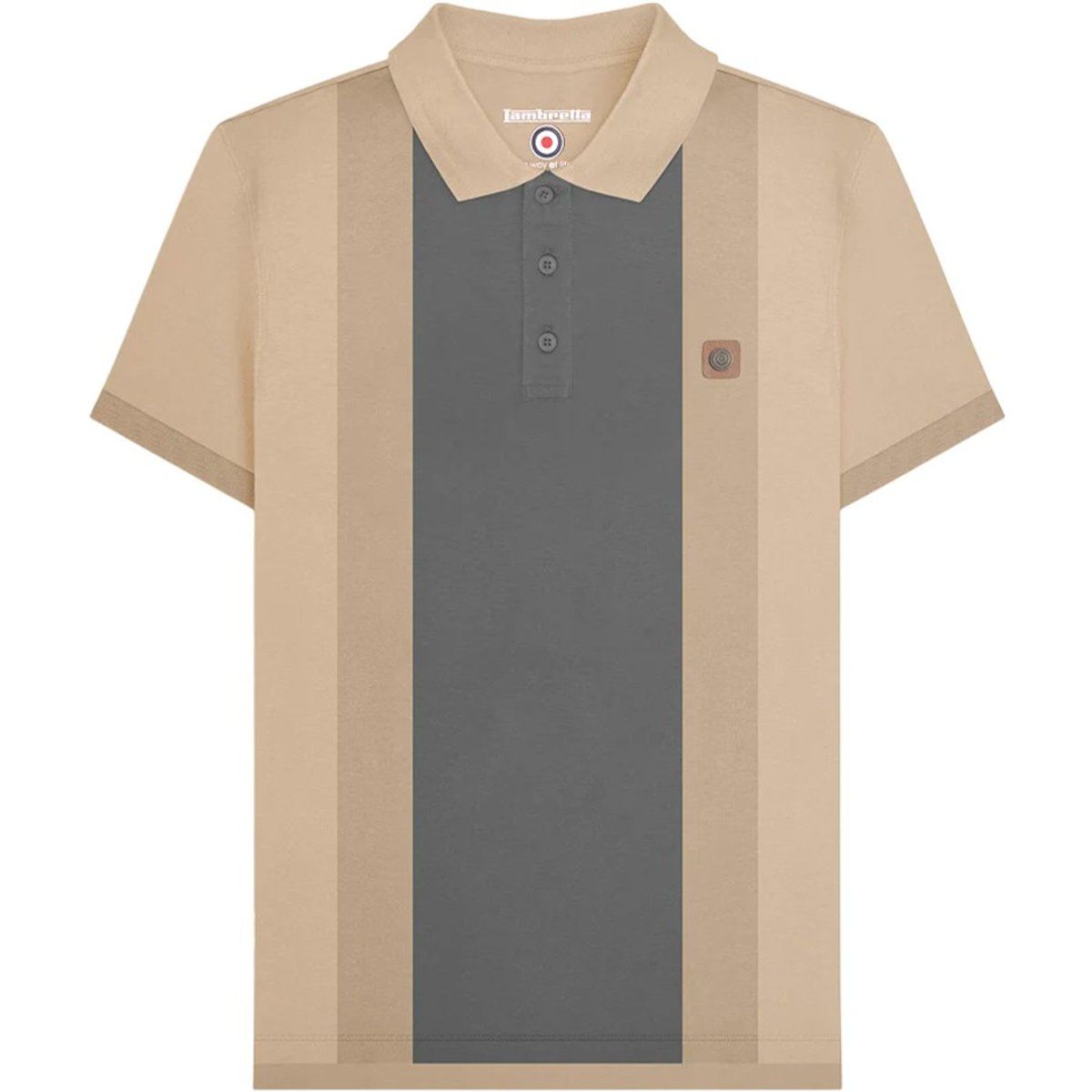 Lambretta - Poloshirt für Herren, Vintage (Steinfarben)