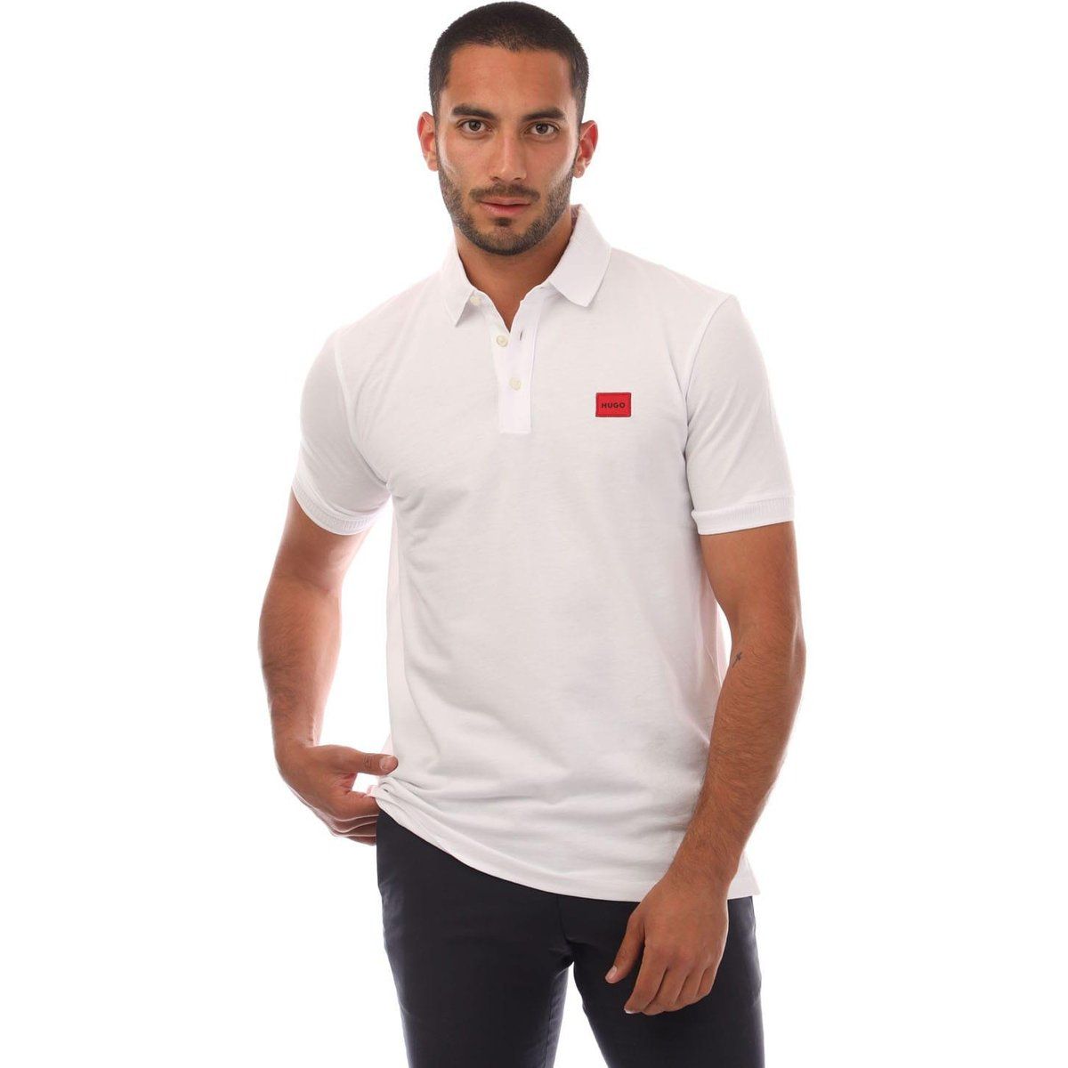 Schmal geschnittenes, unifarbenes Poloshirt