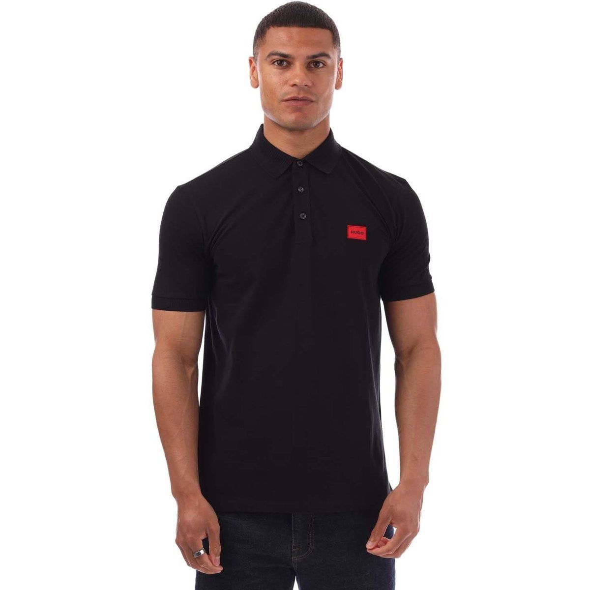 Schmal geschnittenes, einfarbiges Poloshirt