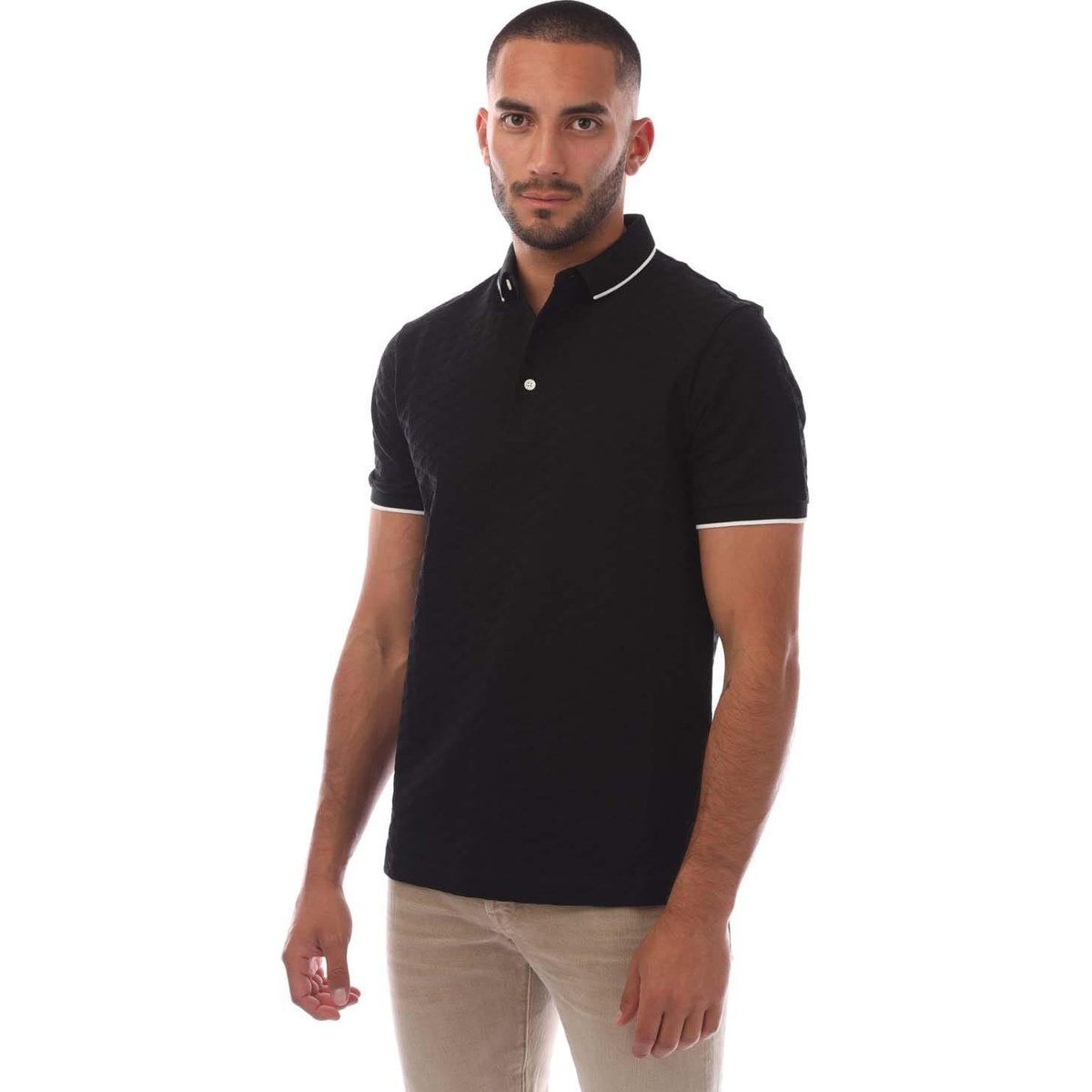 Herren Jacquard Poloshirt