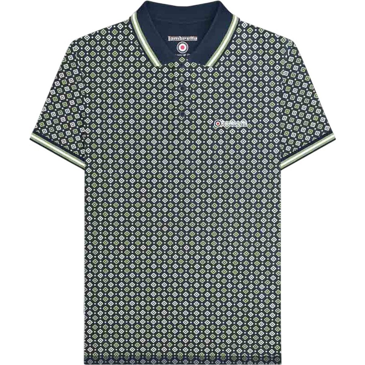 Großes Poloshirt mit geometrischem Muster