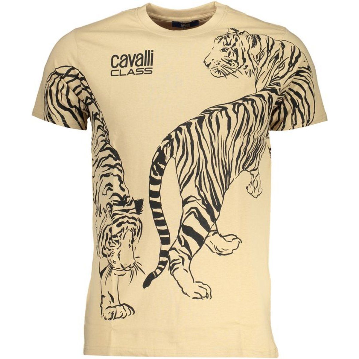 Tigerprint T-Shirt mit Rundhalsausschnitt