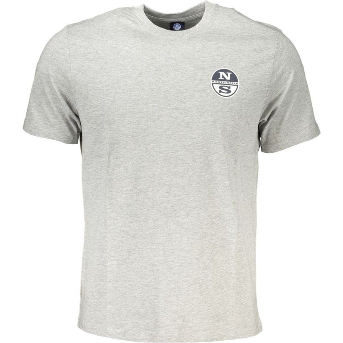 Lässiges meliertes graues Grafik-T-Shirt