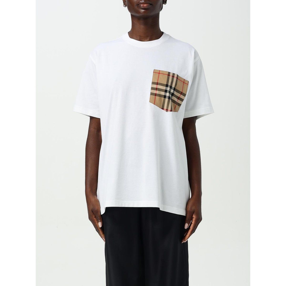 T-Shirt mit Tasche, lockere Passform