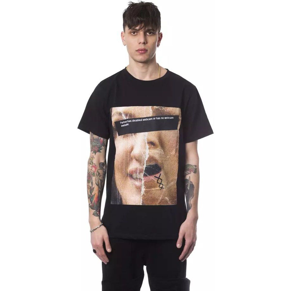 Grafik-T-Shirt mit Webcam-Stil-Druck